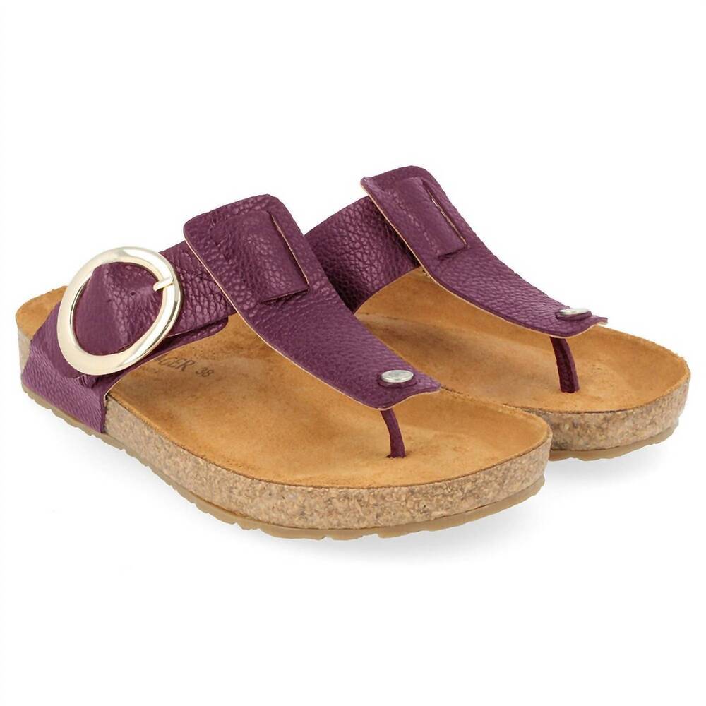 NEW HAFLINGER women's corinna casual sandals in plum pebble